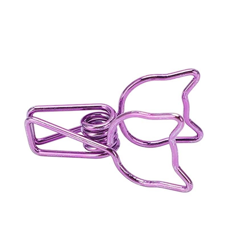 100pcs Cat Binder Clips Cute Cartoon Strong Clamping Force Metal