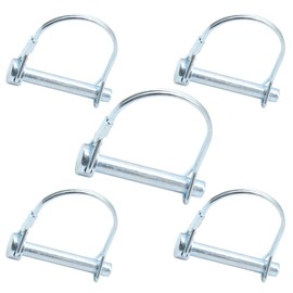 CEEYSEE 5pcs Locking Pin 8mm x 50mm Pipe Folding Pin with Zinc Plated Snap Lock for Trailers, Trucks, Tractors, Dumppers, Farm, Lawnmowers (D8mm x 50mm)