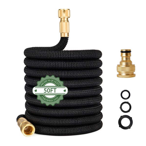 TOPWAYS Gartenschlauch Flexibel, Gartenschlauch 1/2 zoll 15m Flexibler Gartenschlauch Anschluss