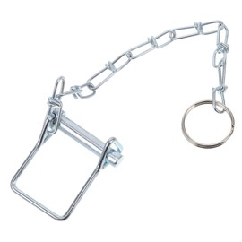 Mobestech Heavy Duty Trailer Coupler Safety Pin with Chain Secure Mounting for Hitches Antidetachment Assurance for Lawn Mower Hitches Reliable Easy Installation