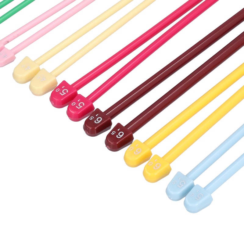 20Pcs Knitting Needles Multicolour Portable 26cm Sweater Needle Plastic Weaving