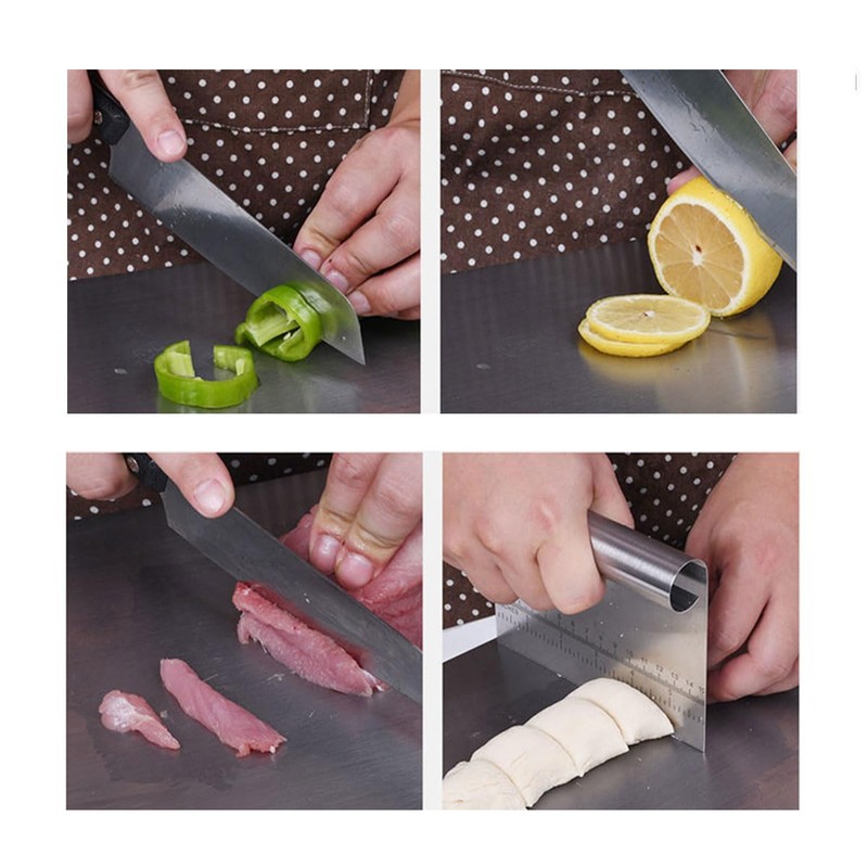 AIMALL Stainless Steel Cutting Board Set, 3 Sizes Anti-Bacterial Double-Sided