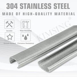 KIMSING SC7 (304SS)-15 Gauge C Ring Staples Hog Rings in 304 Stainless Steel, 3/4" Crown, 1000 PCS/Pack, Fasteners for Fencing, Cages Building, Car Seating