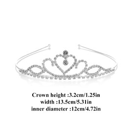 LuLiyLdJ 1 Queen Crown, Princess Children's Crown, Birthday Crown, Communion Wreath of the Little Girl, Bridal Headpiece, Bridal Wreath, Coronation Ceremony