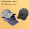 MEINICY 3 Pack Washed Plain Baseball Cap, Retro Adjustable Dad