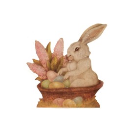 Bethany Lowe Easter Bunny Basket Dummy Board Figurine | Bonnie Barrett by Bethany Lowe