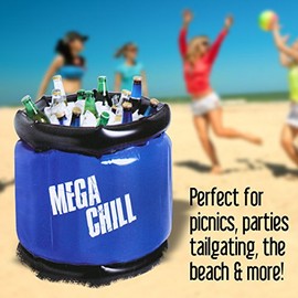MEGA CHILL Yard Play Large Inflatable Cooler (Holds ~48 Cans)