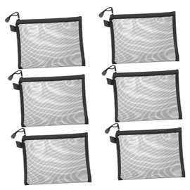 Mikinona 15pcs Mesh Document Organizers Zipper File Bags for Office School Travel Durable Pouches for Stationery Toiletries and Cosmetics Storage