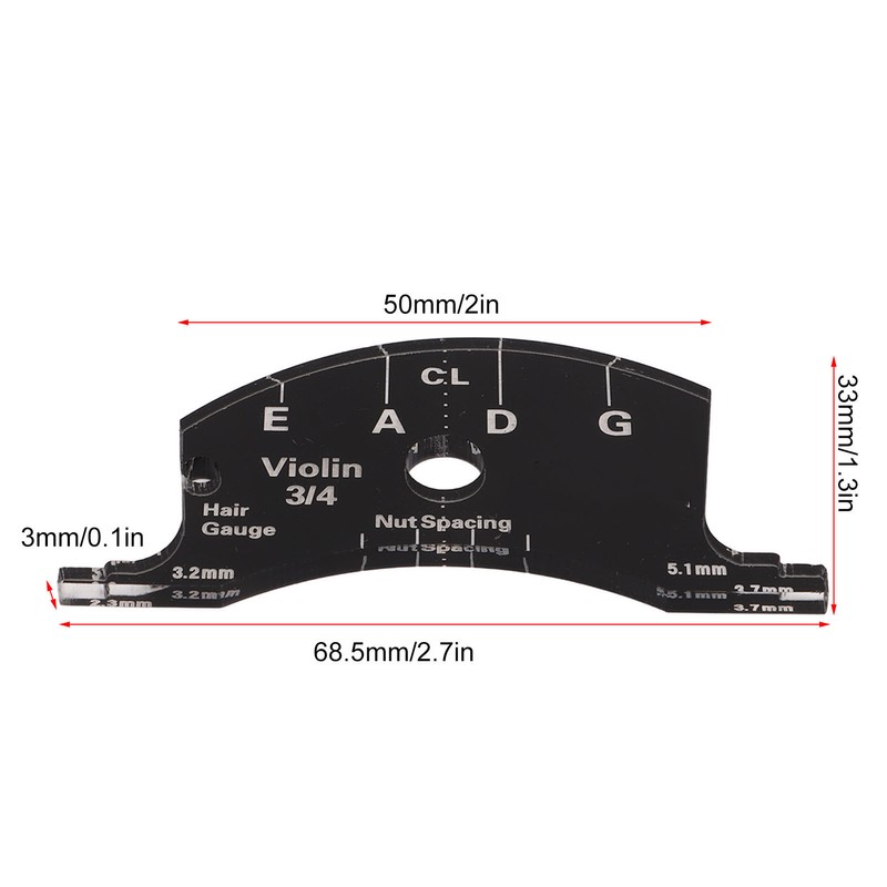 Violin Bridge Reference Tool Acrylic Accurate Violin Bridge Mold Fingerboard