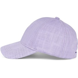 styleBREAKER 04023089 Unisex Linen Baseball Cap, Plain Colour, 6-Panel Baseball Cap, Metal Buckle, Adjustable, lilac