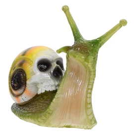 BESPORTBLE Garden Snail Decor Skull Statue Resin Ornament for Landscape Adorable Miniature Snail Toy for Courtyard