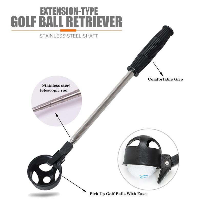 Golf Ball Retriever, Portable Extendable Golf Ball Retriever & Grabber