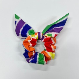 Rainbow Hair Scrunchies Striped Rainbows Ponytail Holder Pride Rainbow Hair Ring Tie JHP20 (Set-G)