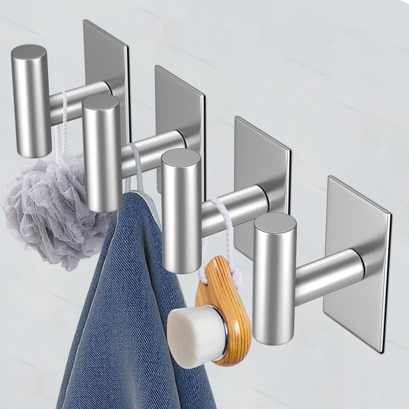 VAEHOLD Wall Towel Hooks, Heavy Duty Sticky Holder Waterproof Towel