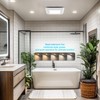 JULLISON Bathroom Exhaust Fan with Light Combo: 110-130CFM Adjustable, Ceiling