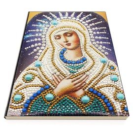 YOBEYI Diamond Painting Notebook Daily Plan Book Journal for Journaling Writing Note Embroidery Diamond Cross Stitch Craft Christmas Gifts-64 Sheets A5 /5.6X8.1inch (Mary)
