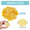 OLYCRAFT 120 Pcs Yellow Flat Round Shells Pieces 5cm Gold