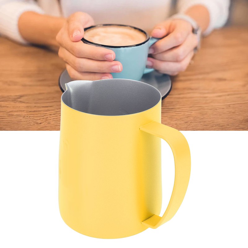 Coffee Latte Art Pitchers Bevel Design 450ml Stainless Steel Milk