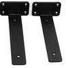 2 Pack - 10 inch Black Hidden L Shelf Bracket