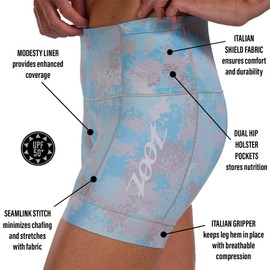 Zoot Women’s LTD 6-Inch Tri Shorts – Triathlon Shorts, Swim, Run & Bike Shorts w/Primo Fabric & Pockets (Race Division, 2X-Large)