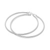Sterling Silver 50mm Plain Sleeper 2mm Hoop Earrings