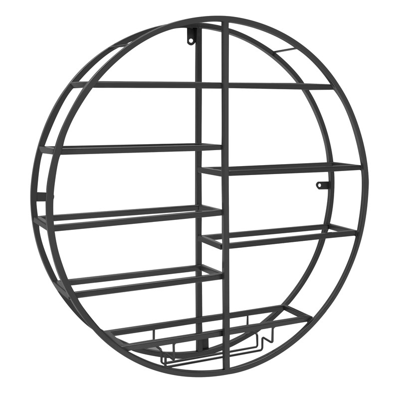 YIYIBYUS Round Wall Mounted Wine Rack,Wine Shelf Wall Mounted, Round