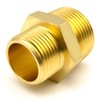 AHFMANG 2PCS Brass Reducing Hex Nipple 1" NPT × 3/4"