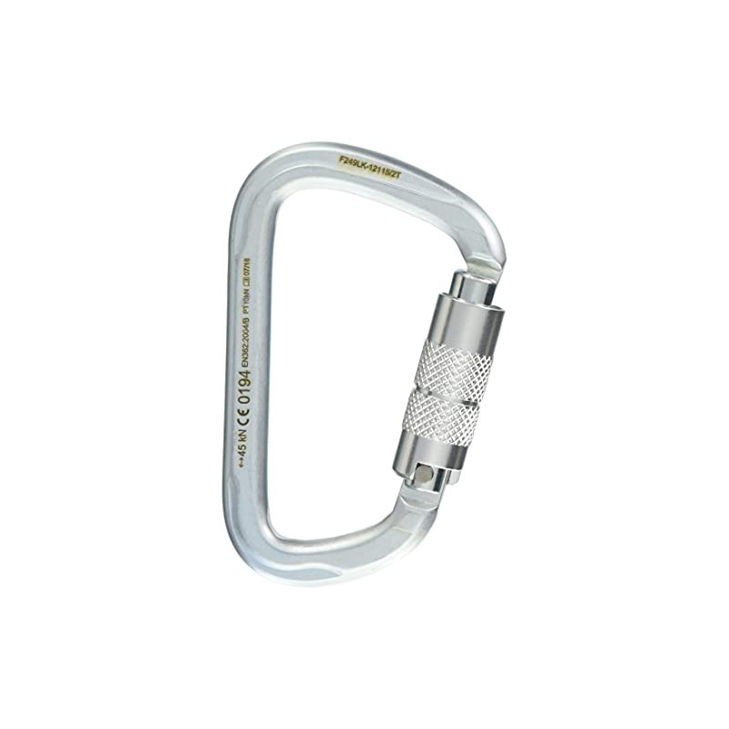 roc'teryx RTF249LK2T Climbing Carabiner Steel D Quick Lock Silver