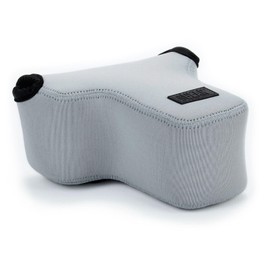 USA Gear Digital Camera DSLR Camera Bag Neoprene Protective Holster Belt Loop with Accessory Storage Compatible Camera Case for Canon, Nikon, Sony, Olympus, Pentax and More - Grey, gray, Casual