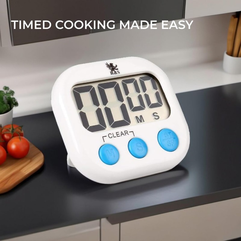 Digital Timer, 2 Pack Magnetic Kitchen Timer with Count Up/Countdown