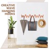 Bumtosc Coat Rack Wall Mount, Creative Wave Wall Hooks 20KG