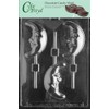 Cybrtrayd M128 Crescent Moon Lolly Miscellaneous Chocolate Candy Mold