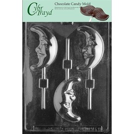 Cybrtrayd M128 Crescent Moon Lolly Miscellaneous Chocolate Candy Mold