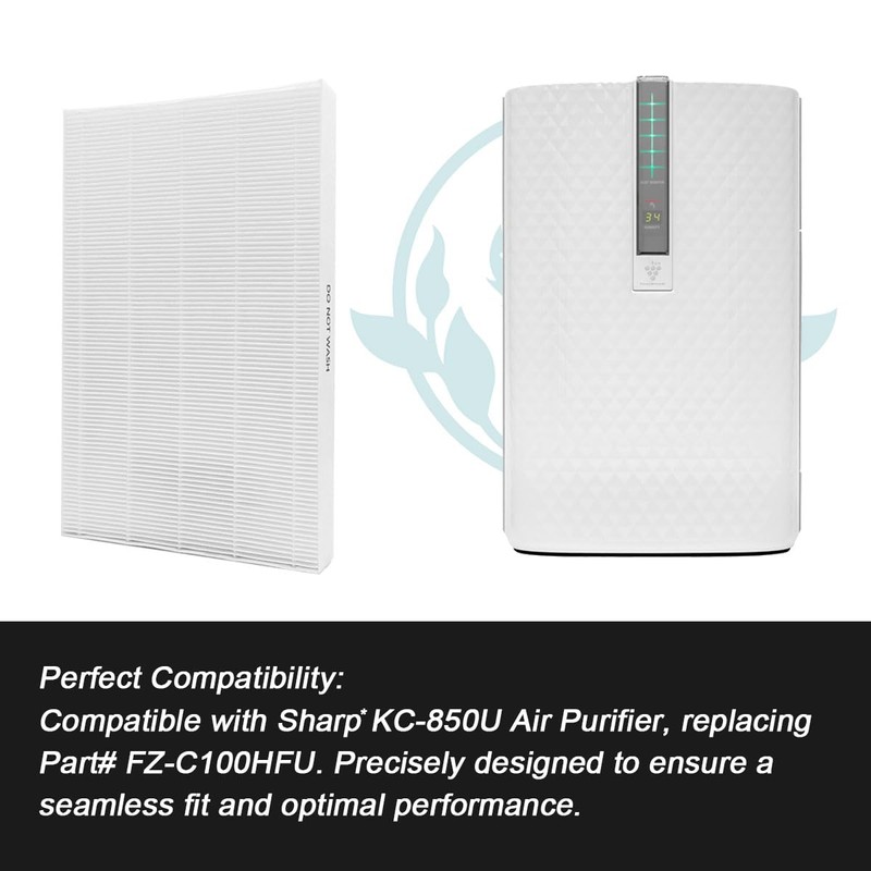 KC-850U Replacement HEPA Filter Compatible with Sharp Air Purifier KC-850U,