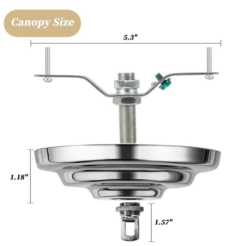 SHENGQINGTOP Heavy Duty Light Fixture Canopy Kit 5.3 Inches Diameter