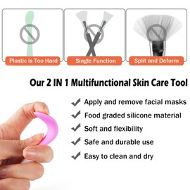 Face Scrubber,2 PCS Silicone Face Brush,Facial Cleansing Brush for Exfoliating,DIY Mask,Remove Blackheads,Deep Pore Cleansing