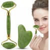 Rodillo De Masaje Facial De Jade Gua Sha Rejuvenece Kit