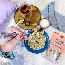 Nature's Mix Maple Walnut Granola - Canadian Locally Made - Vegan and Kosher Certified, Maple Walnut Granola, 312 Grams, Light Pink