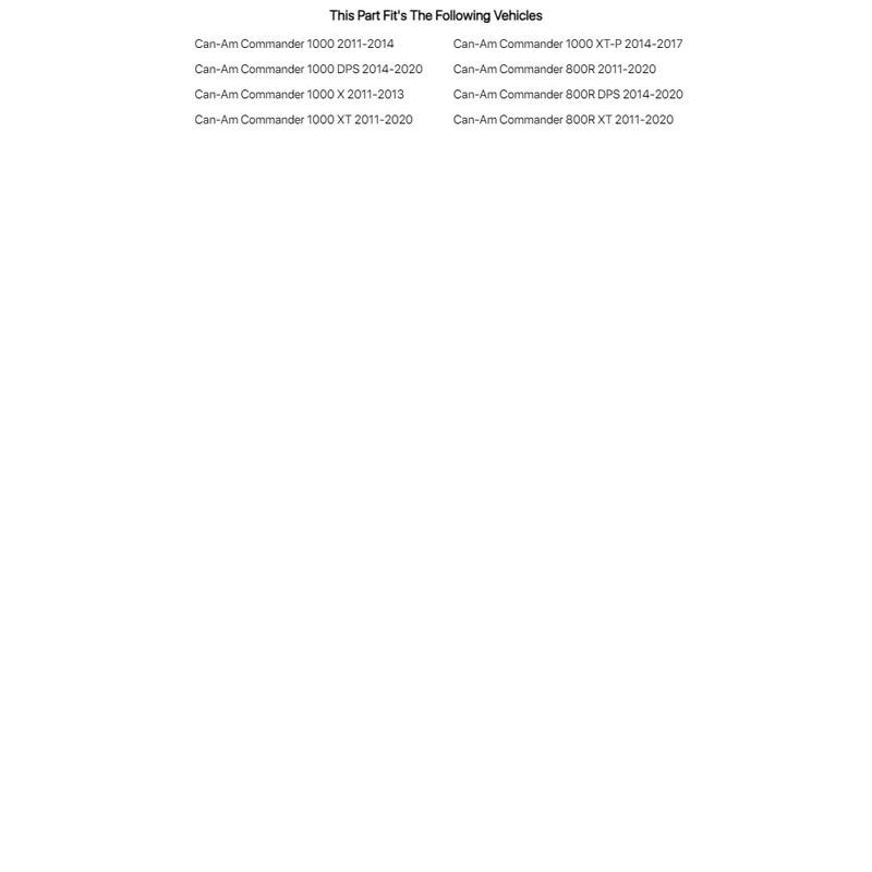 Tusk UTV Rear Window For Can-Am Commander 1000 2011-2014