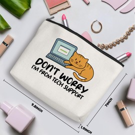 Cute Cat Makeup Bag Cat Cosmetic Bag Cat Gifts for Women Cat Mom Gifts Cat Lover Gifts for Women Girls Daughter Teens Sister Best Friends Boss Inspirational Funny Christmas Birthday Friendship Gifts