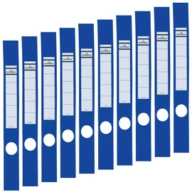Durable 809106 Ordofix Lever Arch Spine Labels 40 x 390 mm - Blue (Pack of 10)