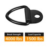 JCHL Cargo Tie-Down Anchors, 4PCS 2" Black Steel V-Ring Bolt