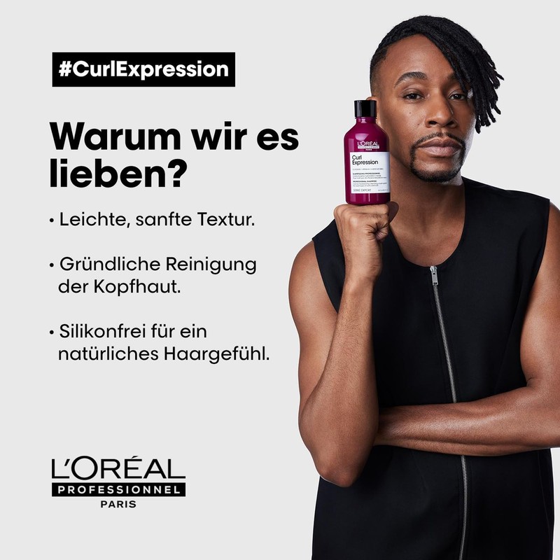 L'Oréal Professionnel Cleansing Hair Shampoo for Wavy and Curly Hair,