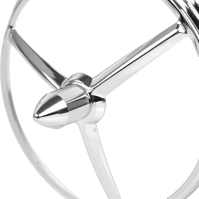 Chrome Tri Bar Bullet Spike Style 7" Headlamp Trim Ring