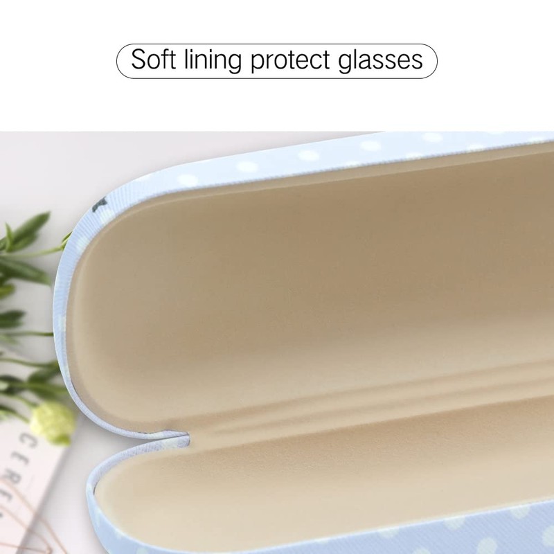 PERFECTSIGHT Hard Shell Eyeglasses Case, PU Leather Protective Glasses Case,