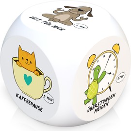 GLÜCKSGUT® Anti-Stress Cube, Funny Stress Cube for Stress Relief, 6 Designs, Gift Box & Instructions, Anti-Stress Toy, Colleague Gift, Joke Item, Office Gift, Anti-Stress Gift