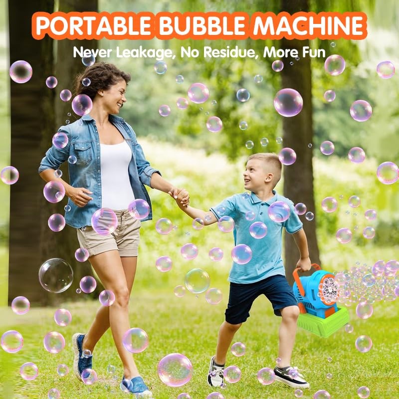 Automatic Bubble Machine with Bubble Solution, 4 AA Batteries, USB