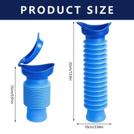 2 Pcs Urinal Bottle Portable Travel Urinal 750ml Shrinkable Urinal Collapsible Pee Bottle for Camping Car Travel Traffic Jam and Queuing Truck Drivers,Mobility Aid,Urine Bottles Male