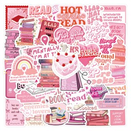 120 Bookish Stickers for Girls Woman,Book Lover Kindle Waterproof Aesthetic Decals for Water Bottles Journal Laptops Phone Laptop Scrapbook Notebook Luggage,Gifts Accessories for Adults