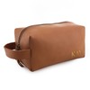Lara Laser Works Toiletry Bag for Men, Genuine Leather Toiletry
